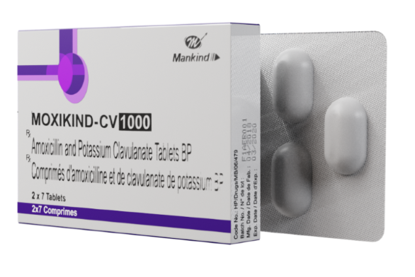 Moxikind-CV (Амоксициллин 875мг+КХ125мг) №14 шахмал