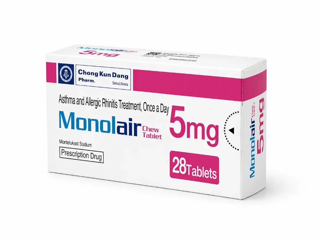 МОНТЕЛУКАСТ  - Monolair 5mg chewing tablets №28 
