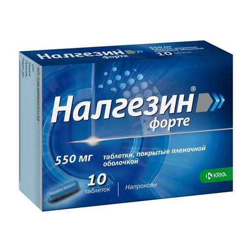 [100831] Налгезин форте 550мг шах №10 KRKA - KRKA