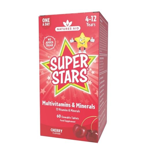 [300371] ХҮҮХДИЙН МУЛЬТИ ВИТАМИН - Super Stars Multivitamin & Minerals №60 зажилдаг шахмал